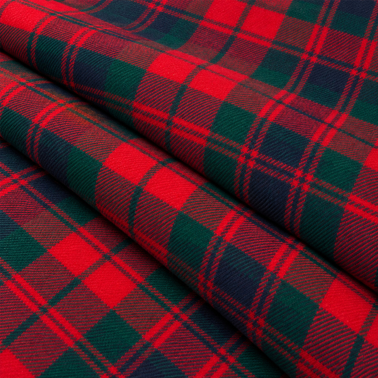 Light Weight 10oz Fabric Material Fraser Old Modern Tartan 1 Metre lightweight tartan fabric arranged in folds