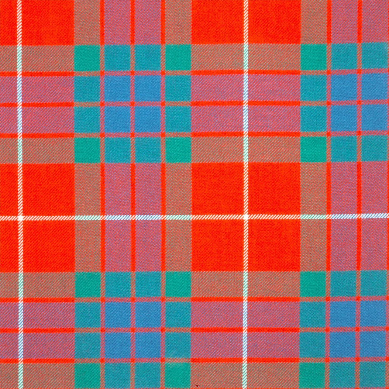Light Weight 10oz Fabric Material Fraser Red Ancient Tartan 1 Metre