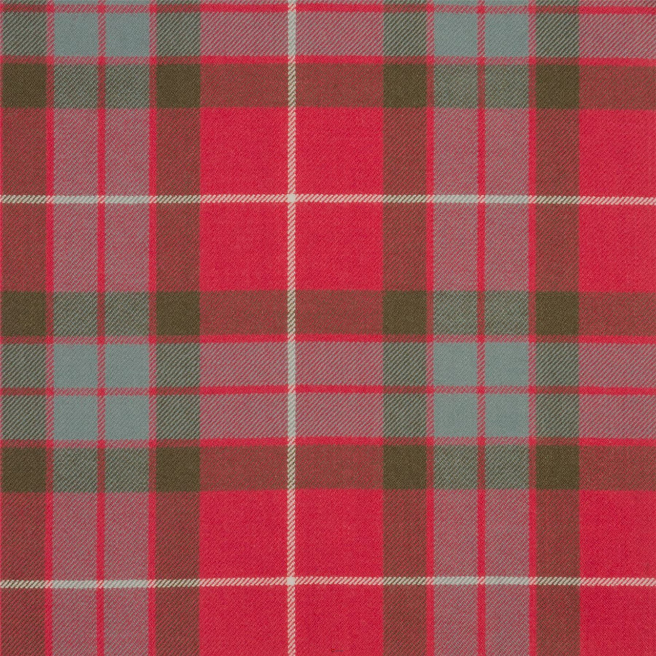 Light Weight 10oz Fabric Material Fraser Red Weathered Tartan 1 Metre