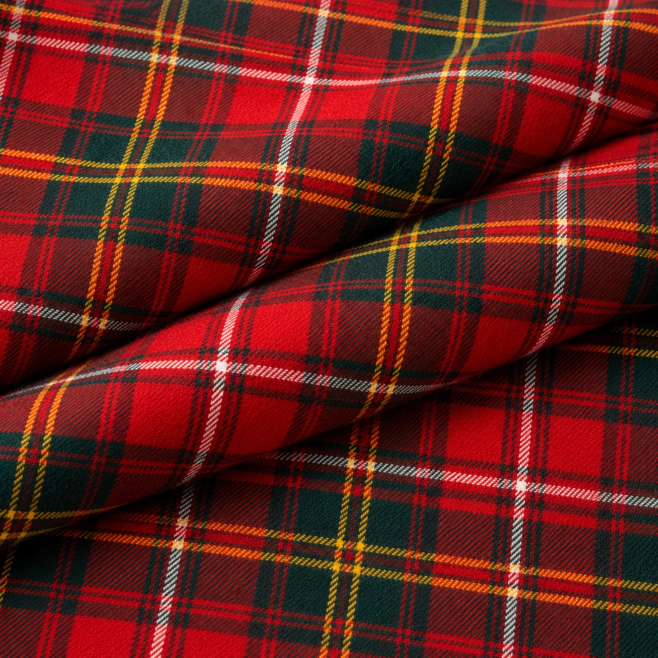 Light Weight 10oz Fabric Material Hay Modern Tartan 1 Metre