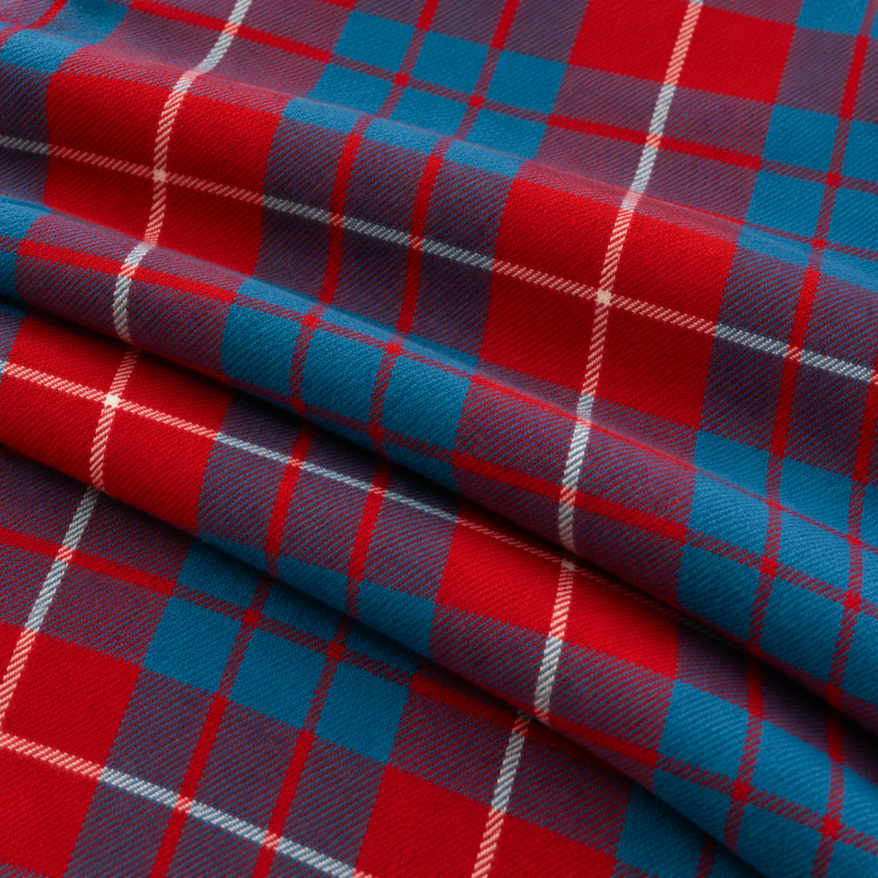 Light Weight 10oz Fabric Material Hamilton Red Modern Tartan 1 Metre