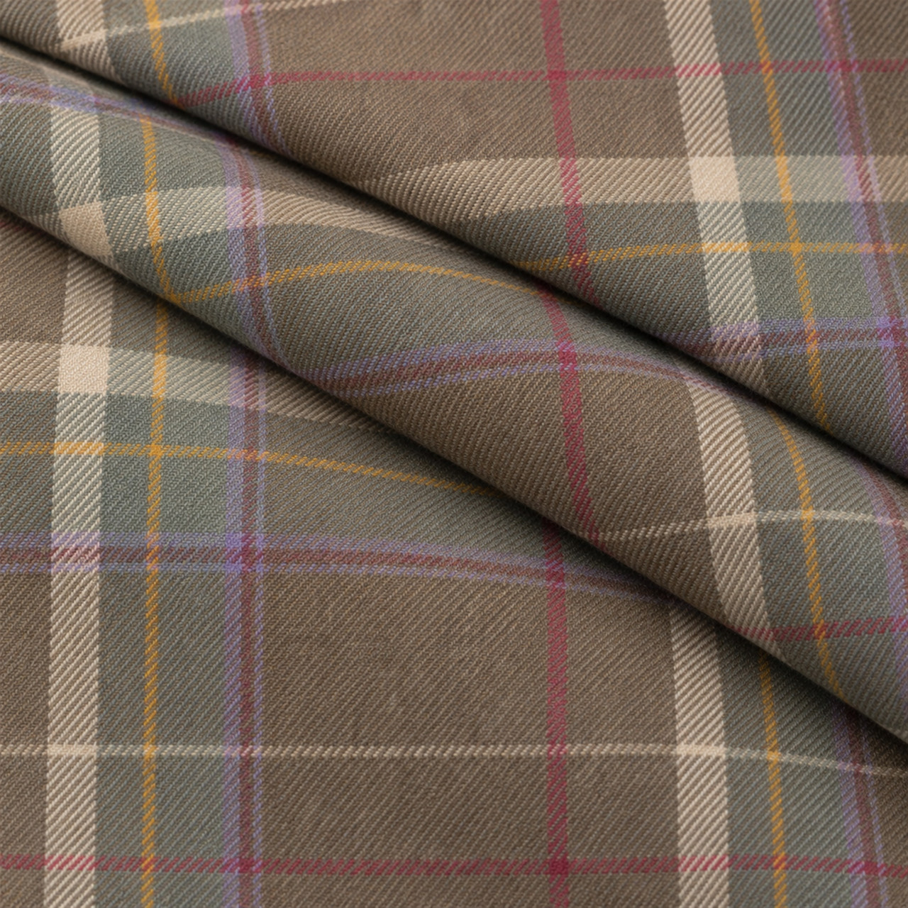Light Weight 10oz Fabric Material Kennedy Weathered Tartan 1 Metre