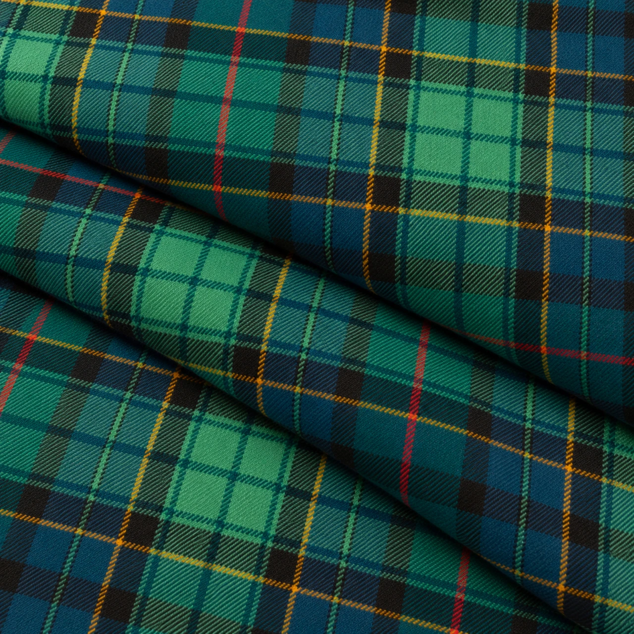 Light Weight 10oz Fabric Material Leinster Green Irish Tartan 1 Metre
