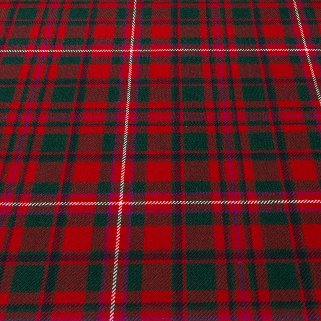 Light Weight 10oz Fabric Material MacKinnon Red Modern Tartan 1 Metre