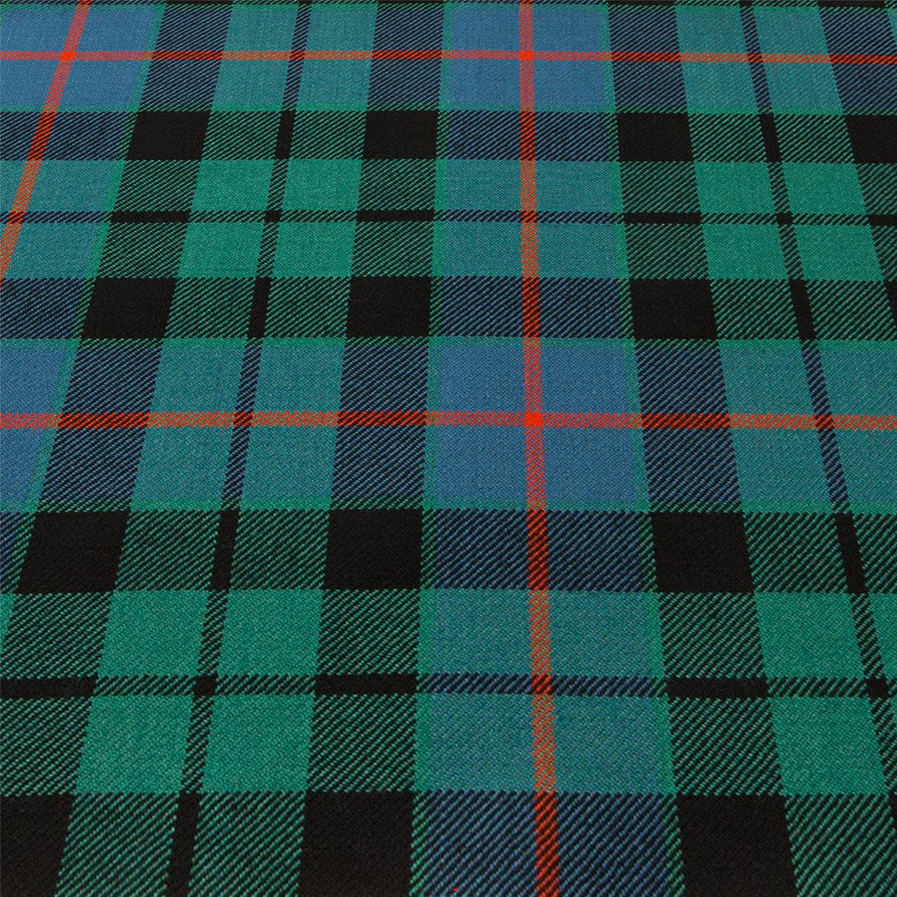 Light Weight 10oz Fabric Material Morrison Green Ancient Tartan 1 Metre