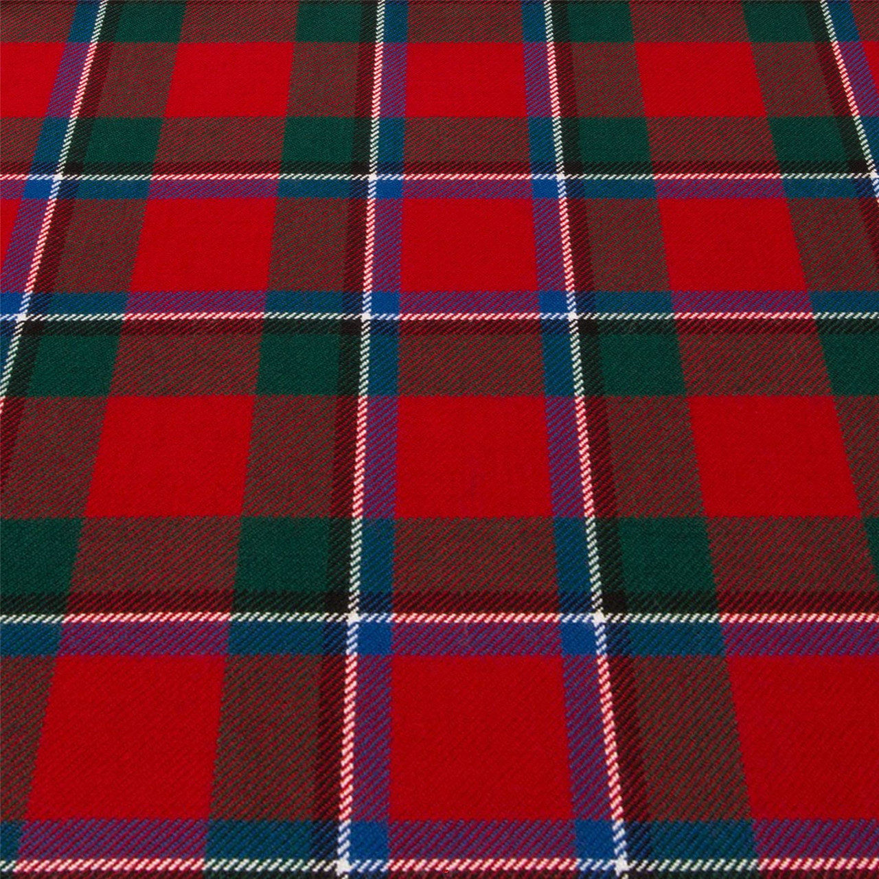 Light Weight 10oz Fabric Material Sinclair Red Modern Tartan 1 Metre