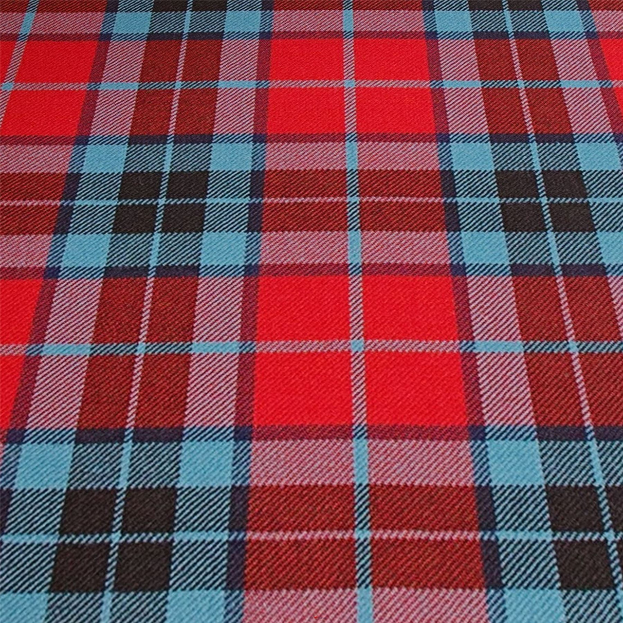 Light Weight 10oz Fabric Material Thompson Red Modern Tartan 1 Metre