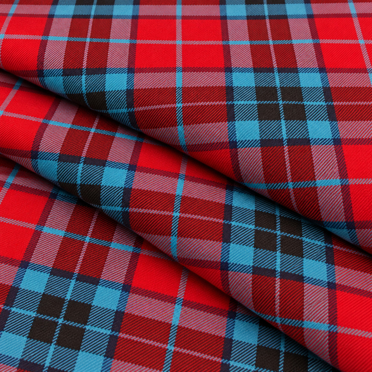 Light Weight 10oz Fabric Material Thompson Red Modern Tartan 1 Metre