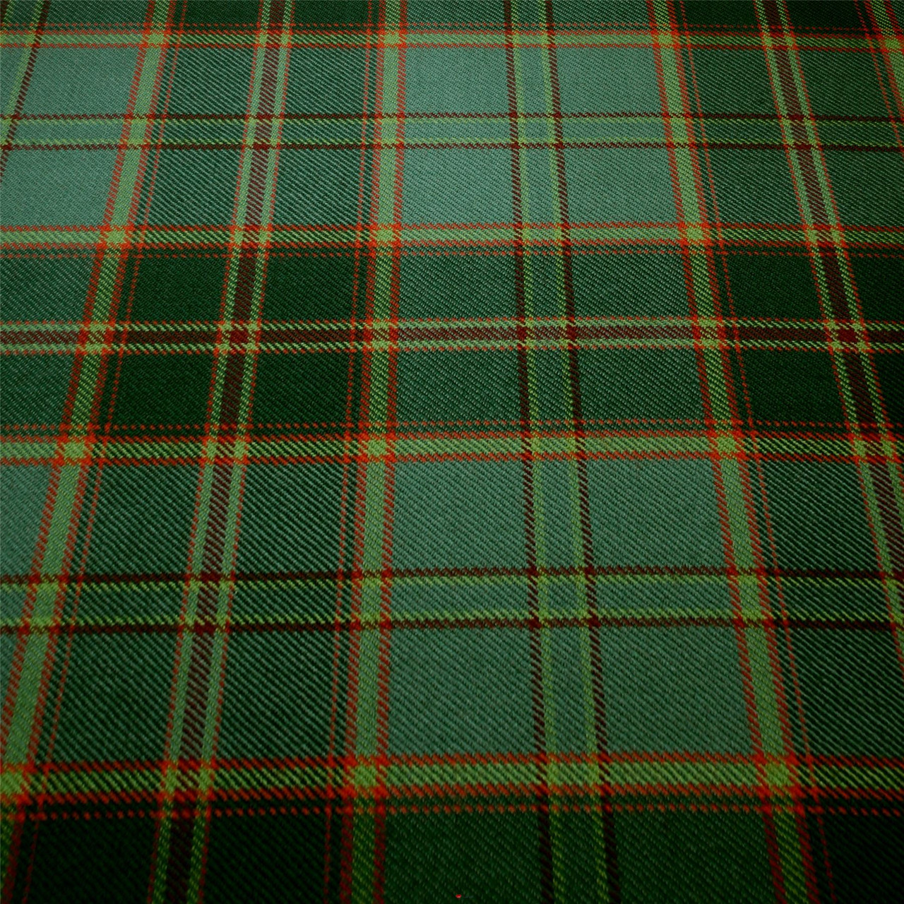 Light Weight 10oz Fabric Material All Ireland Green Irish Tartan 1 Metre