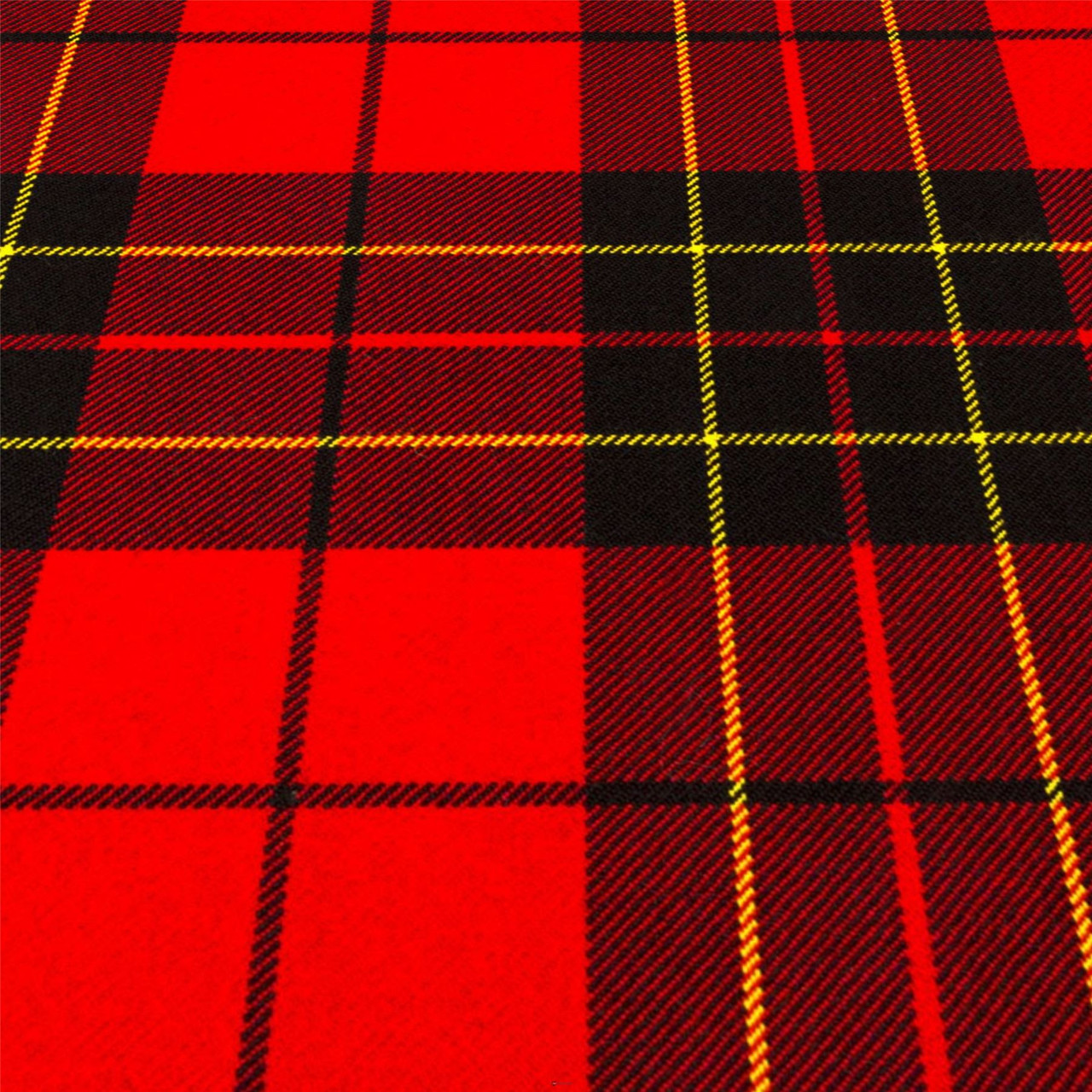 Heavy Weight 16oz Fabric Material Brodie Red Modern Tartan 1 Metre