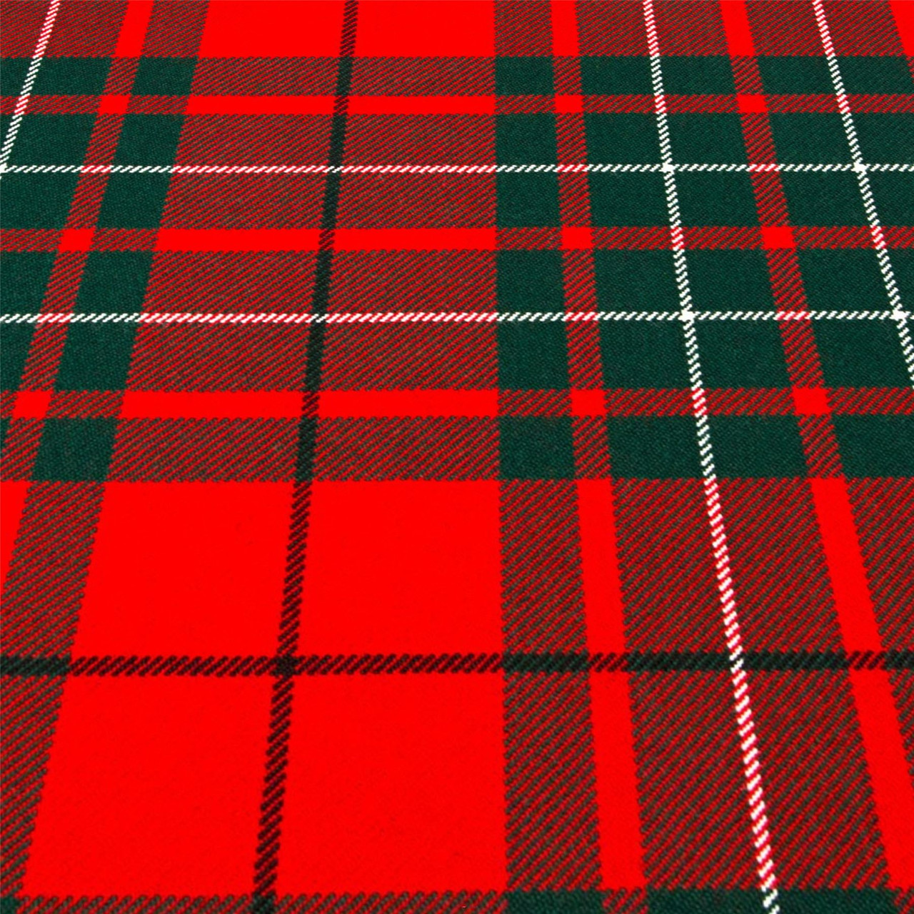 Heavy Weight 16oz Fabric Material Cumming Clan Red Modern Tartan 1 Metre