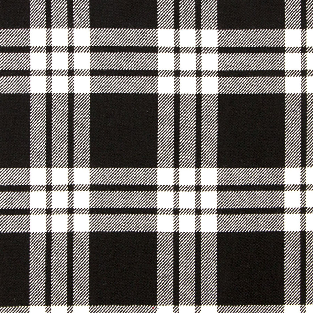 Heavy Weight 16oz Fabric Material MacFarlane Black-White Ancient Tartan 1 Metre