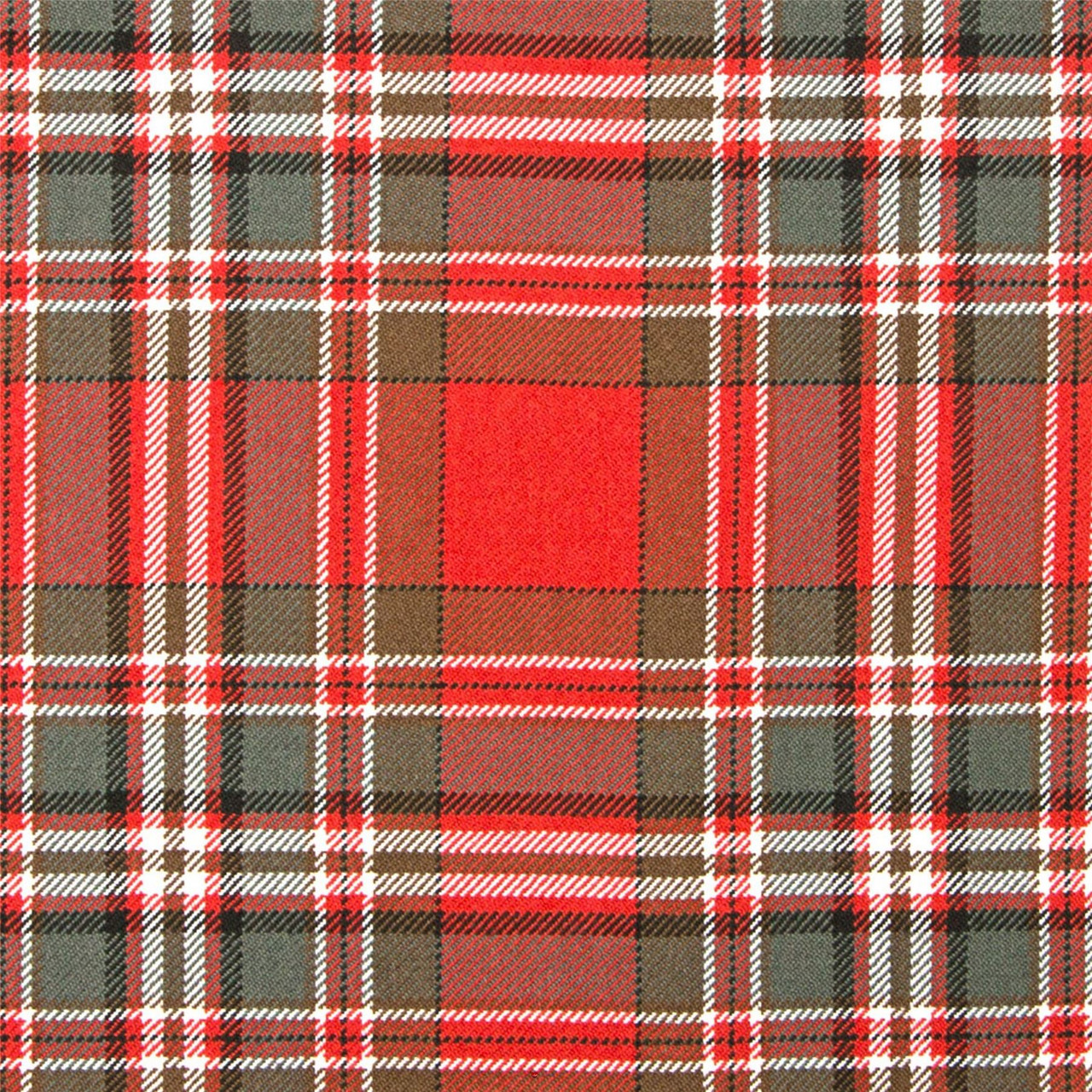 Heavy Weight 16oz Fabric Material MacFarlane Clan Weathered Tartan 1 Metre