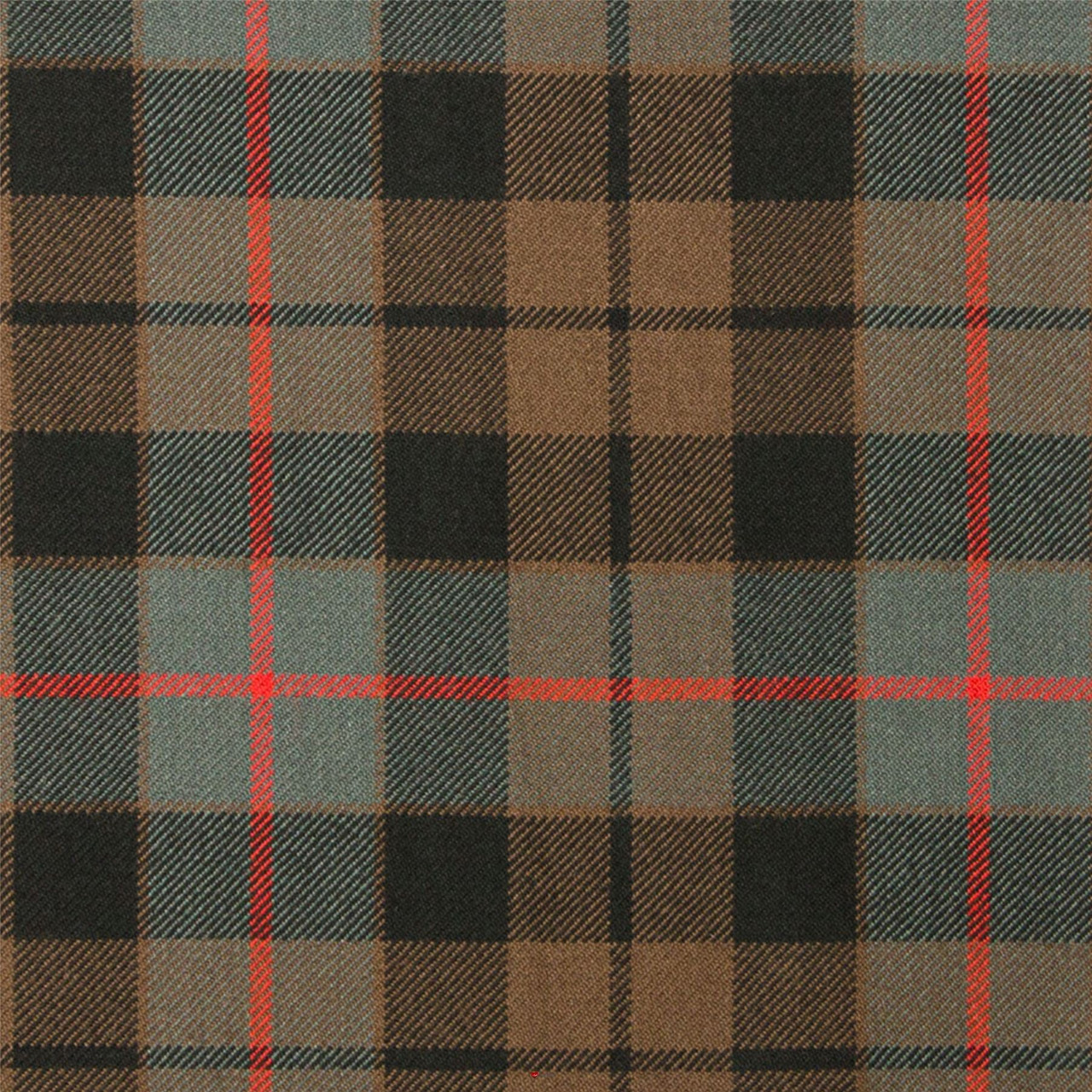 Heavy Weight 16oz Fabric Material Morrison Green Weathered Tartan 1 Metre