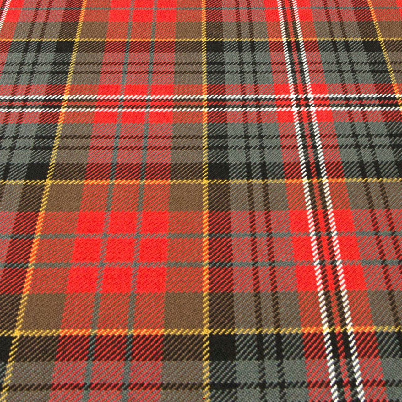 Heavy Weight 16oz Fabric Material MacPherson Clan Weathered Tartan 1 Metre