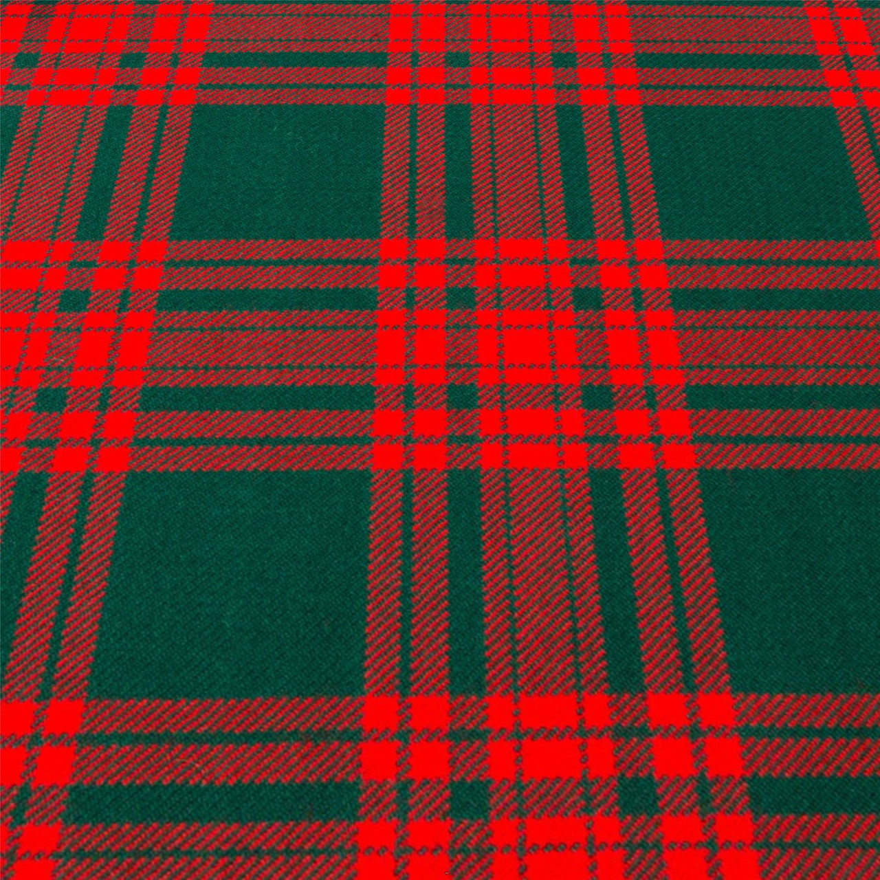 Heavy Weight 16oz Fabric Material Menzies Green Modern Tartan 1 Metre