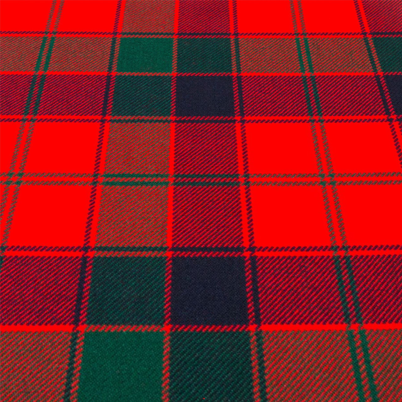 Heavy Weight 16oz Fabric Material Robertson Red Modern Tartan 1 Metre