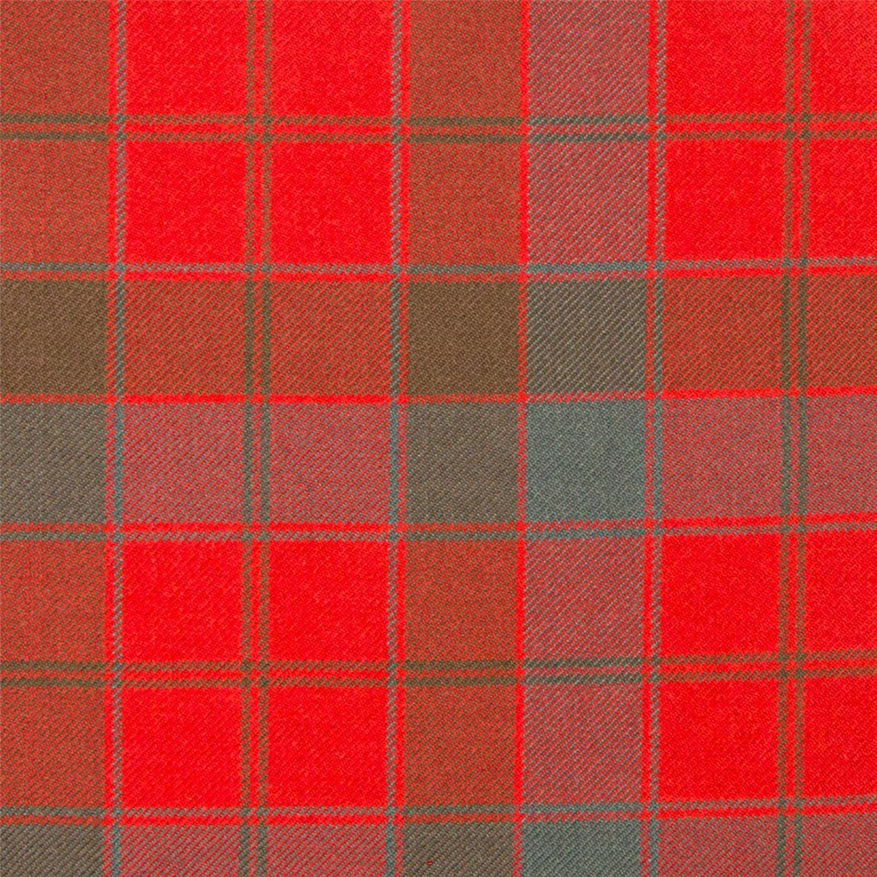Heavy Weight 16oz Fabric Material Robertson Red Weathered Tartan 1 Metre