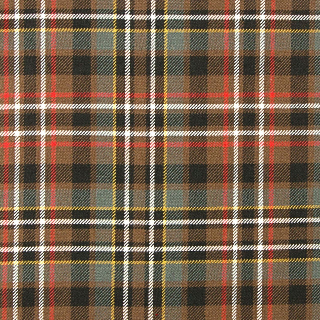 Heavy Weight 16oz Fabric Material Scott Green Weathered Tartan 1 Metre