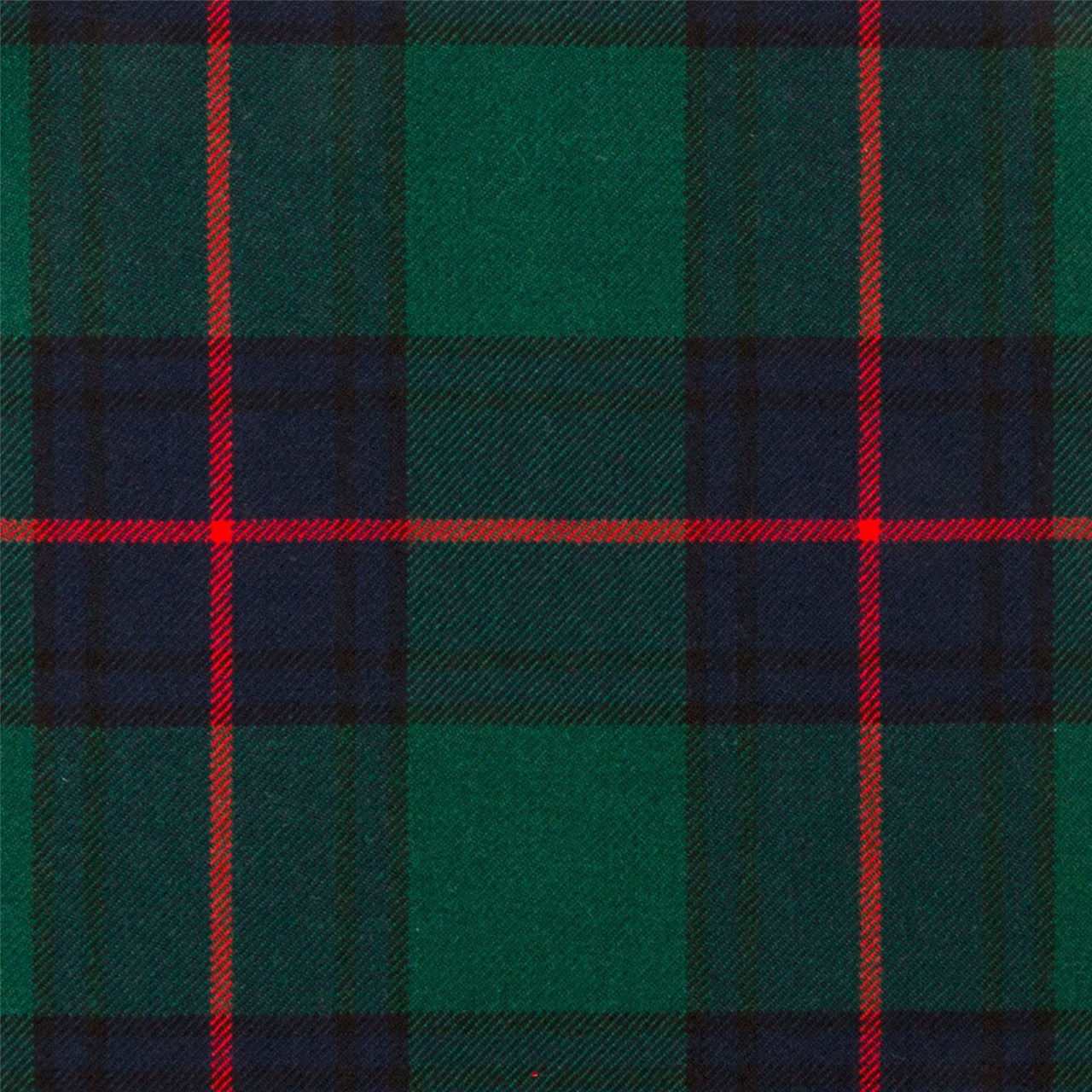 Heavy Weight 16oz Fabric Material Shaw Green Modern Tartan 1 Metre
