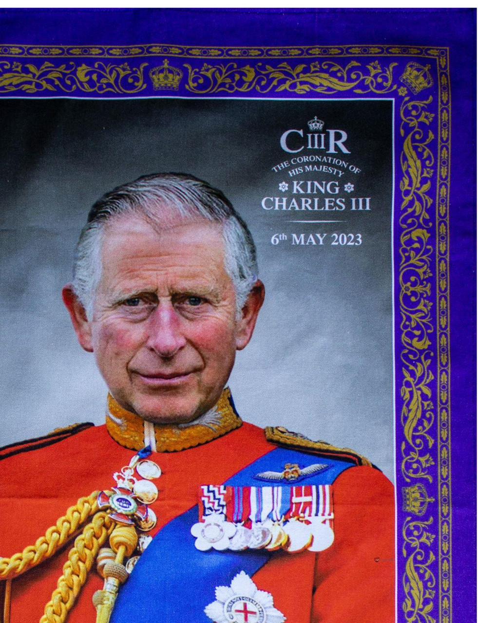 King Charles III Coronation Tea Towel Commemorative 6th May 2023