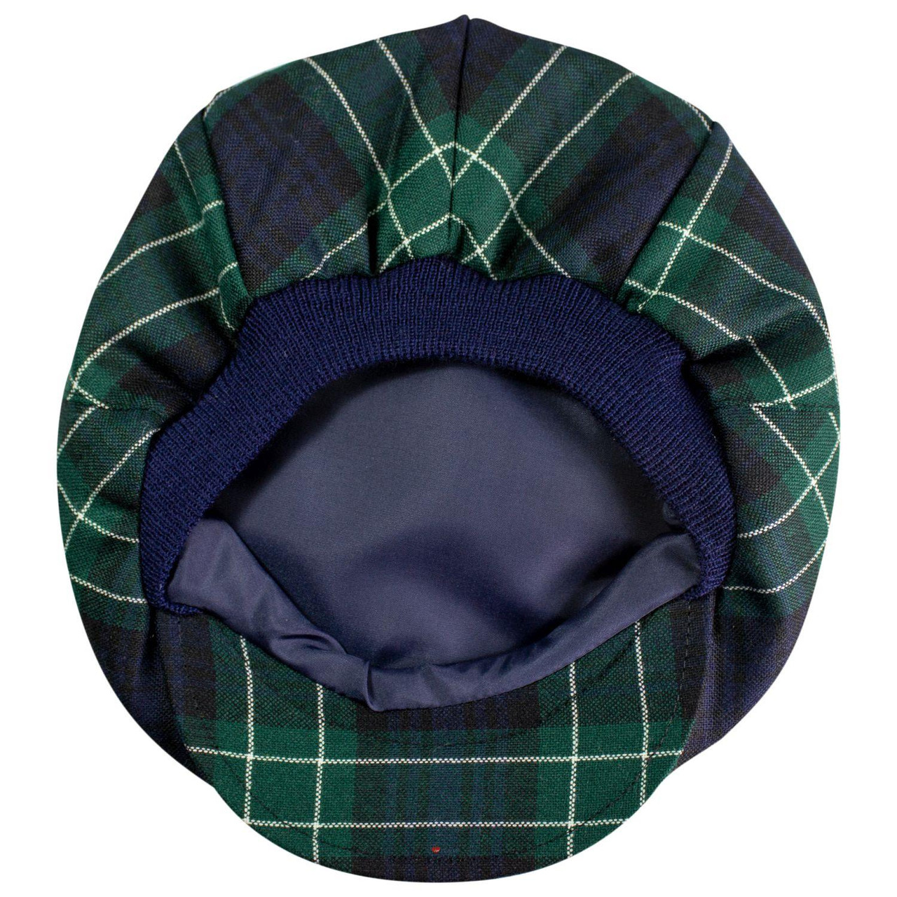 Mens Tartan Flat Cap Abercrombie Modern Tartan Plaid Design Mens and Womens One size Elasticated Band Comfort Fit Scottish Made