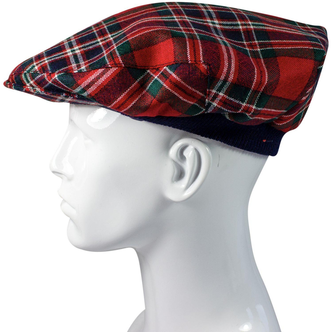 Mens Tartan Flat Cap MacFarlane Modern Tartan Plaid Design Mens and Womens One size Elasticated Band Comfort Fit Scottish Made