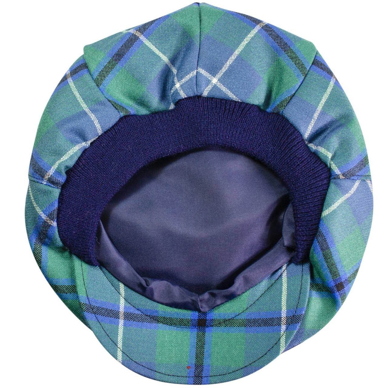 Mens Tartan Flat Cap Douglas Ancient Tartan Plaid Design Mens and Womens One size Elasticated Band Comfort Fit Scottish Made