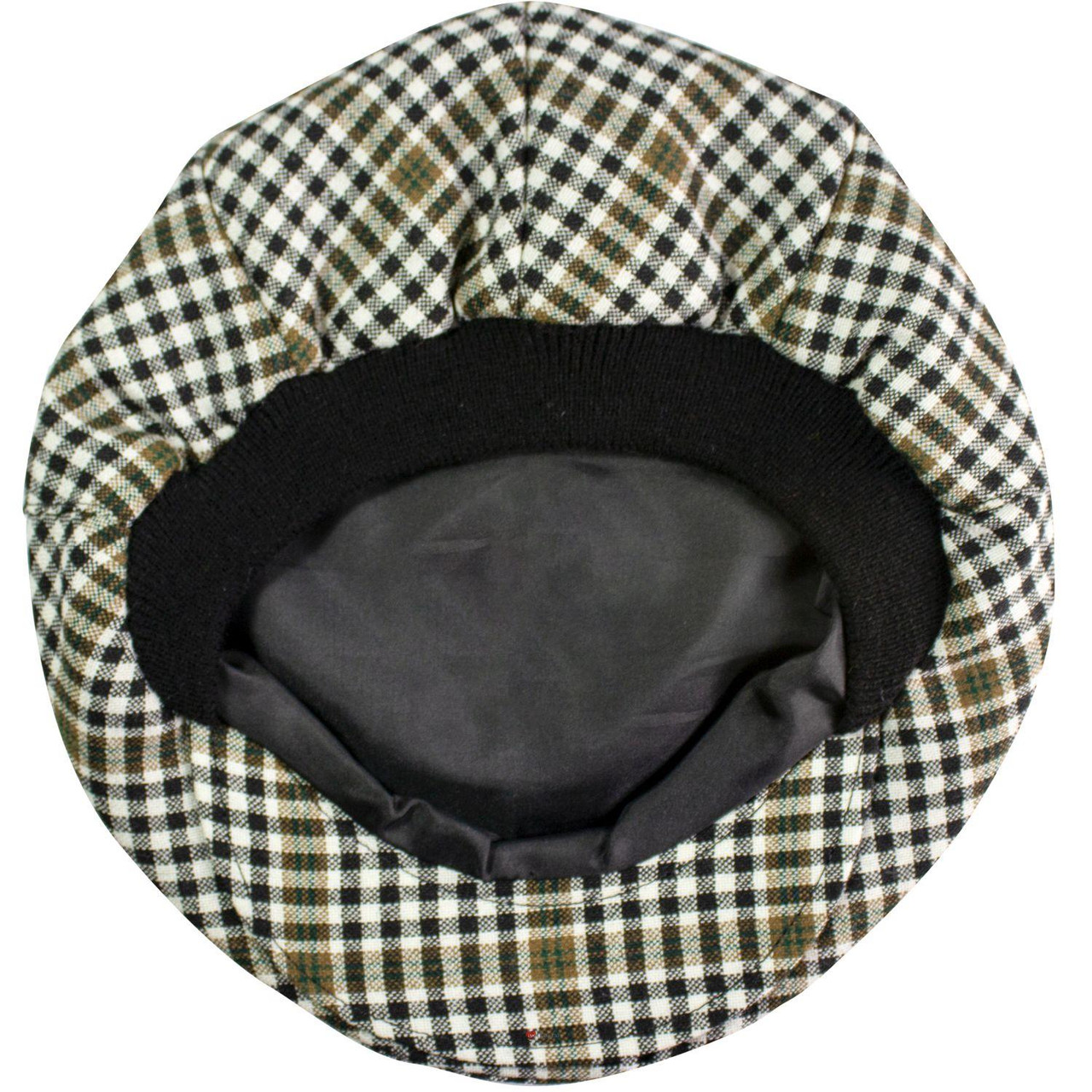 Mens Tartan Flat Cap Burns Check Modern Plaid Design Mens and Womens One size Elasticated Band Comfort Fit Scottish Made