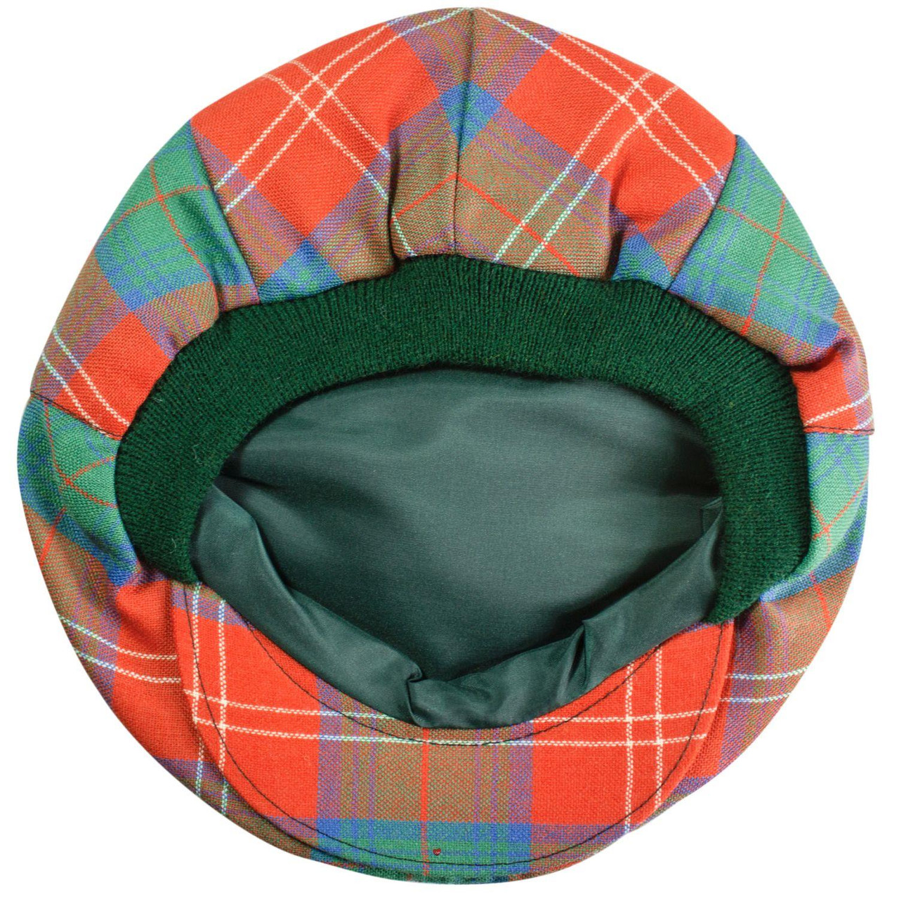 Mens Tartan Flat Cap Chisholm Ancient Tartan Plaid Design Mens and Womens One size Elasticated Band Comfort Fit Scottish Made