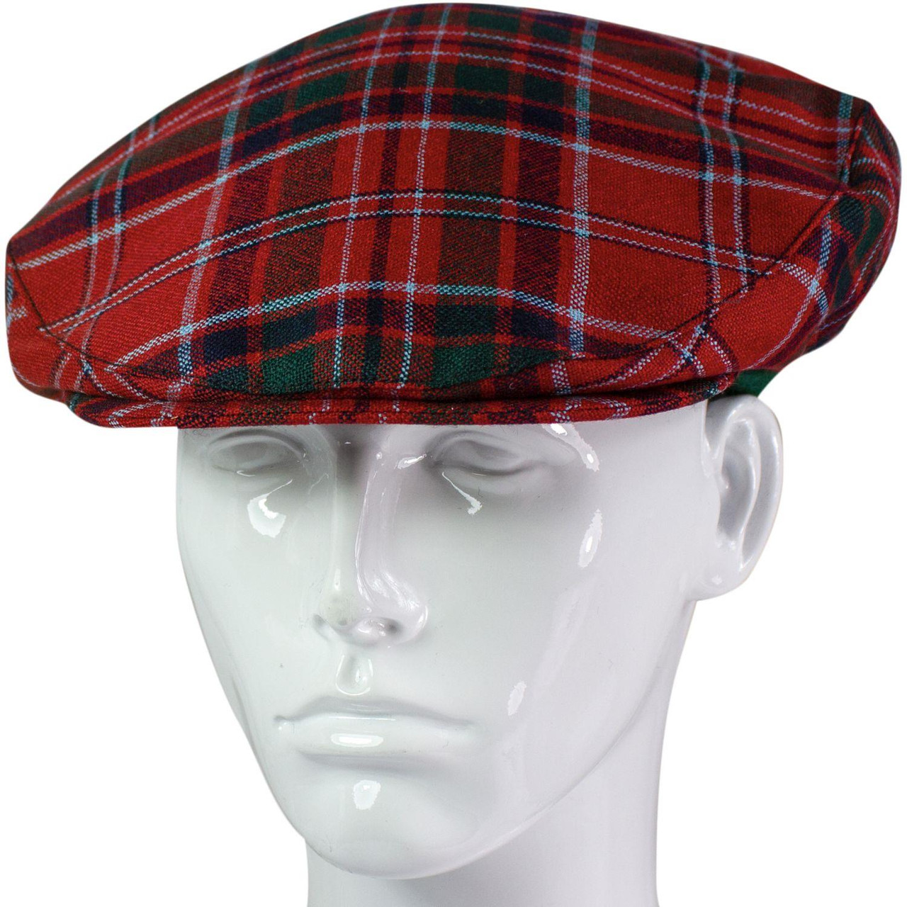 Mens Tartan Flat Cap MacGillivray Modern Tartan Plaid Design Mens and Womens One size Elasticated Band Comfort Fit Scottish Made