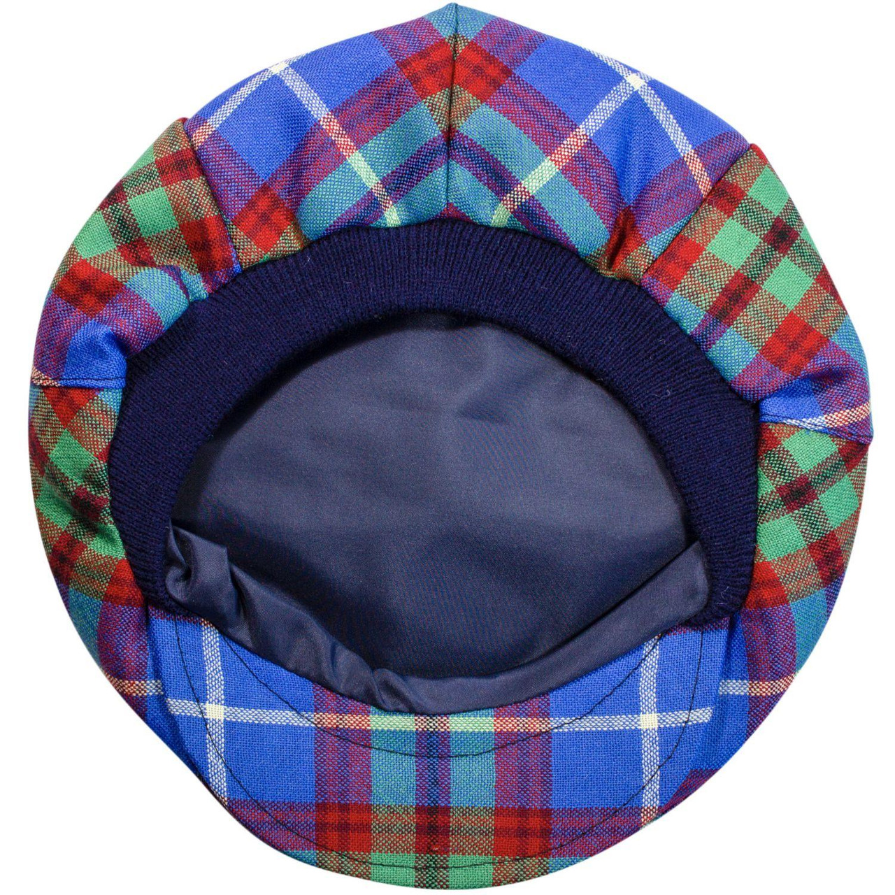 Mens Tartan Flat Cap Edinburgh City Tartan Plaid Design Mens and Womens One size Elasticated Band Comfort Fit Scottish Made