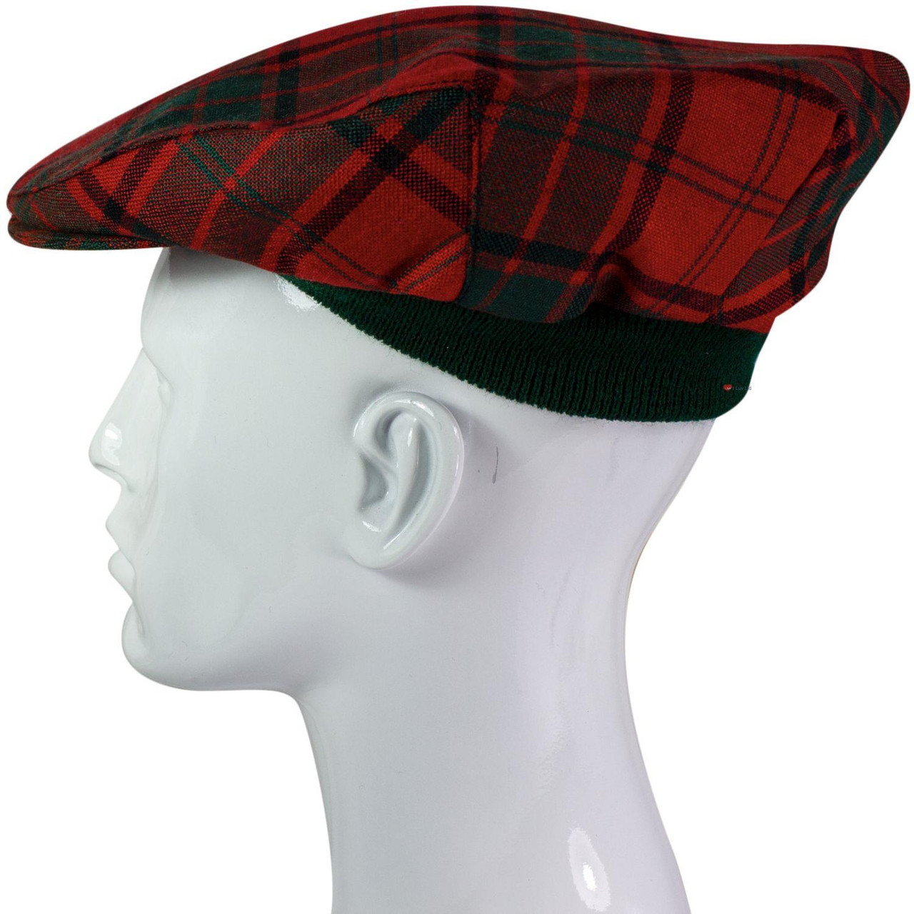 Mens Tartan Flat Cap Maxwell Modern Tartan Plaid Design Mens and Womens One size Elasticated Band Comfort Fit Scottish Made