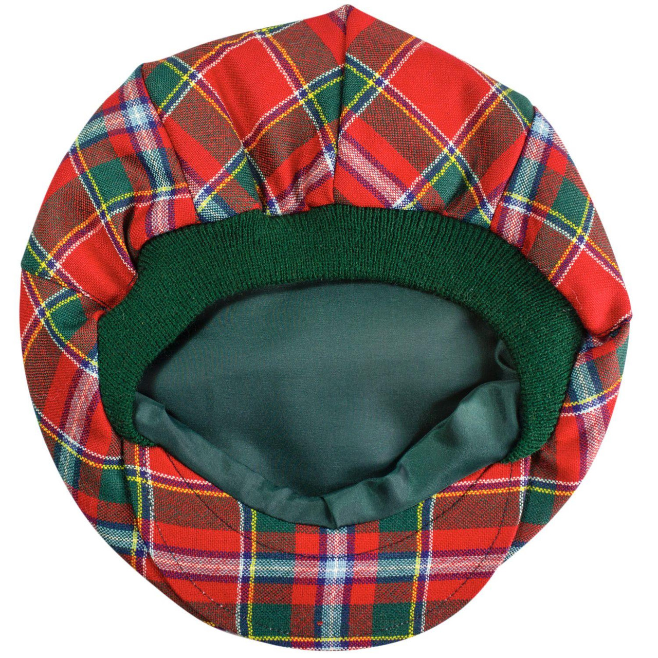 Mens Tartan Flat Cap Drummond of Perth Modern Tartan Plaid Design Mens and Womens One size Elasticated Band Comfort Fit Scottish Made