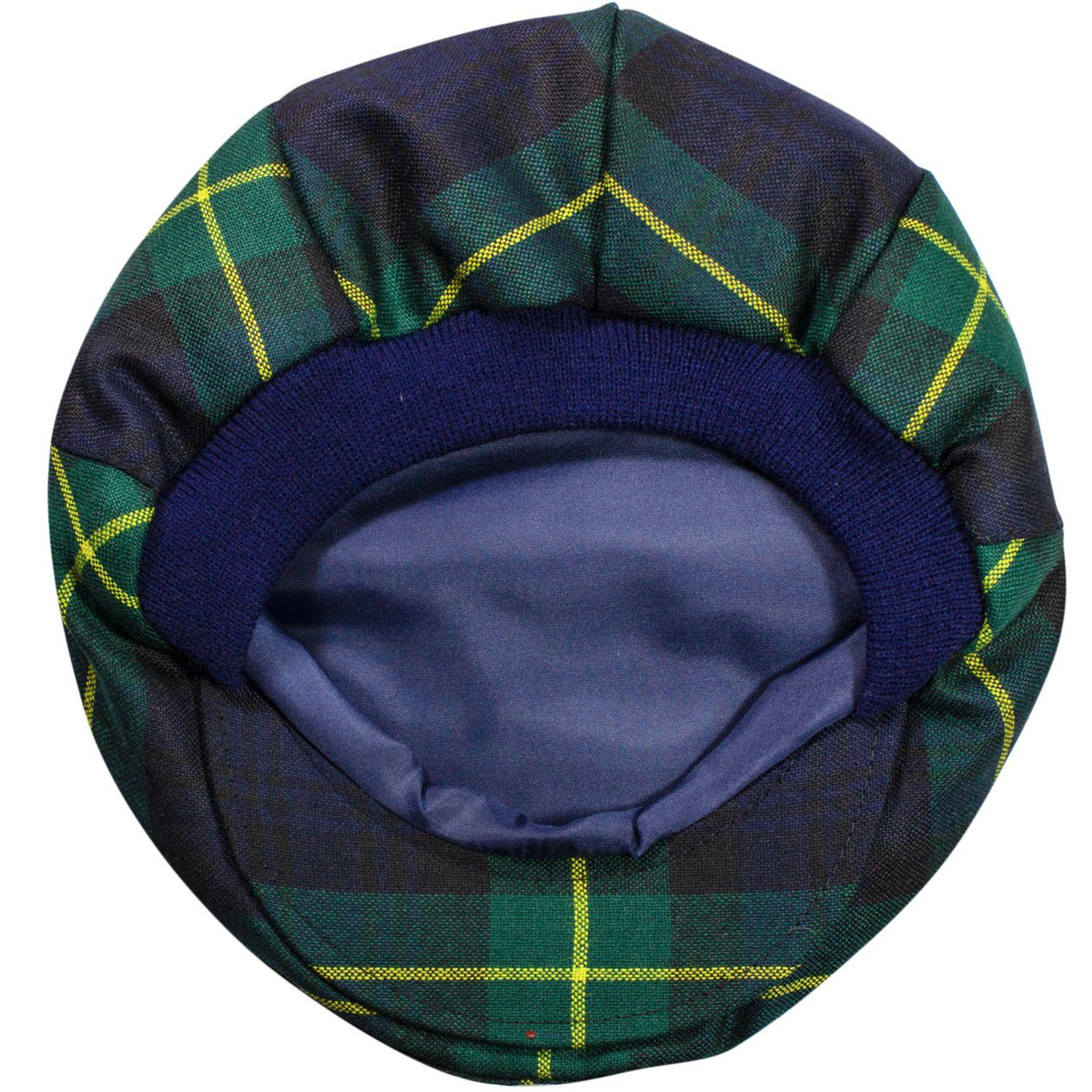 Mens Tartan Flat Cap Gordon Modern Tartan Plaid Design Mens and Womens One size Elasticated Band Comfort Fit Scottish Made