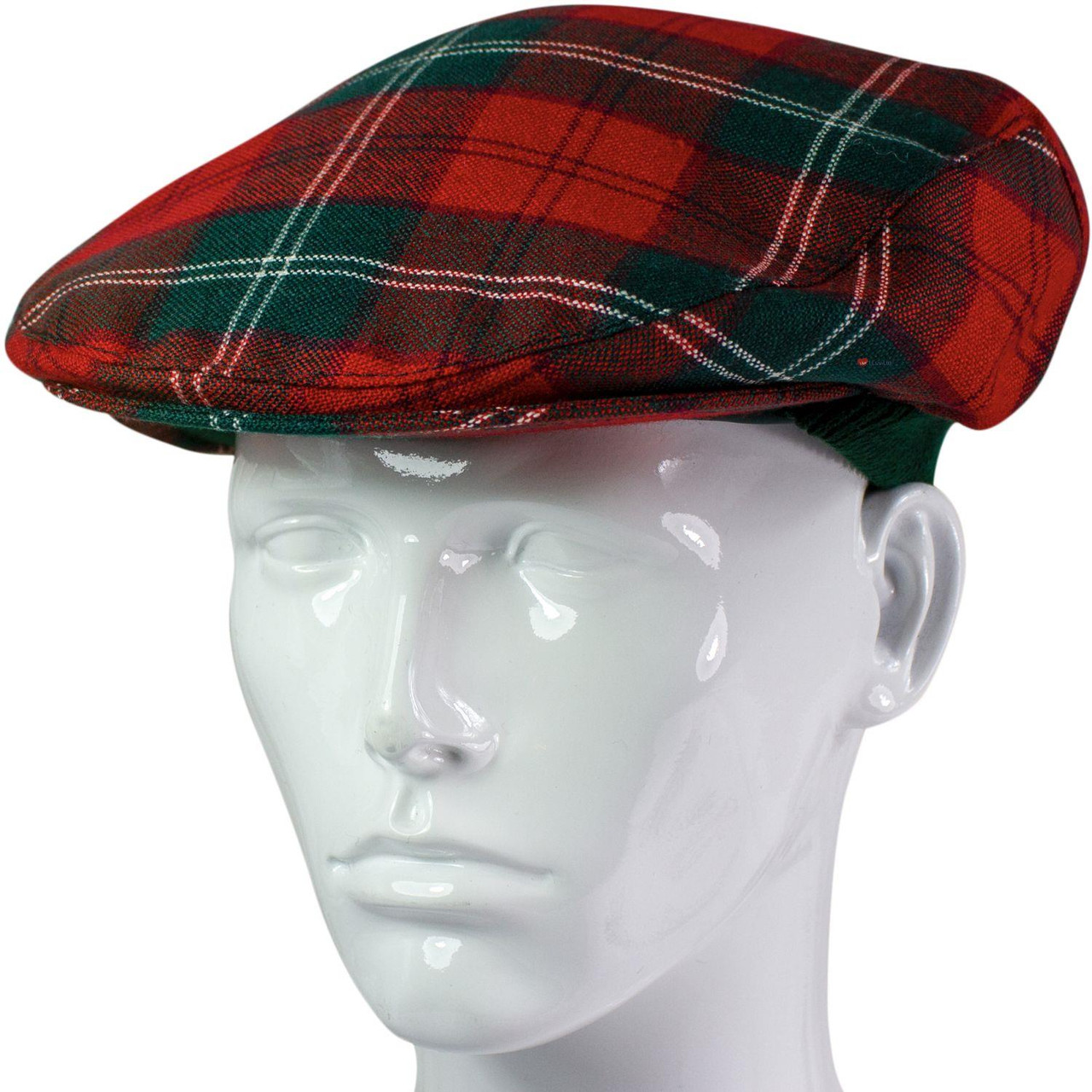 Mens Tartan Flat Cap Lennox Modern Tartan Plaid Design Mens and Womens One size Elasticated Band Comfort Fit Scottish Made