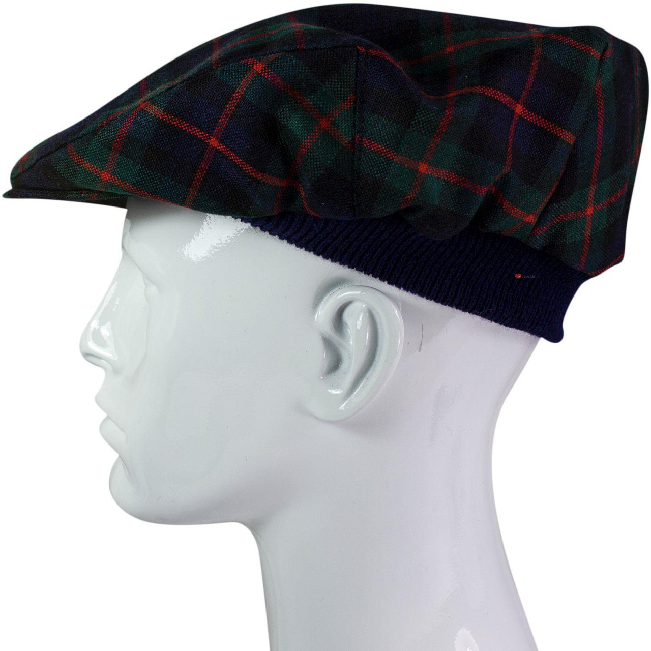 Mens Tartan Flat Cap Murray of Atholl Modern Tartan Plaid Design Mens and Womens One size Elasticated Band Comfort Fit Scottish Made