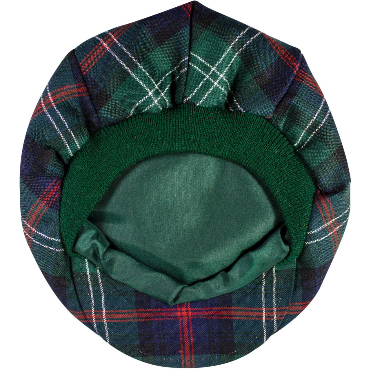 Mens Tartan Flat Cap Sutherland Old Modern Tartan Plaid Design Mens and Womens One size Elasticated Band Comfort Fit Scottish Made