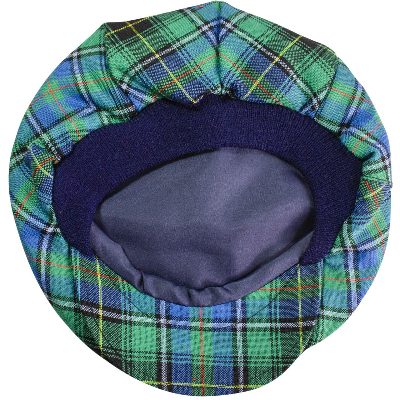 Mens Tartan Flat Cap MacInnes Ancient Tartan Plaid Design Mens and Womens One size Elasticated Band Comfort Fit Scottish Made