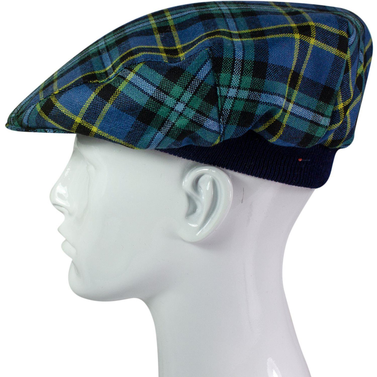 Mens Tartan Flat Cap Weir Ancient Tartan Plaid Design Mens and Womens One size Elasticated Band Comfort Fit Scottish Made