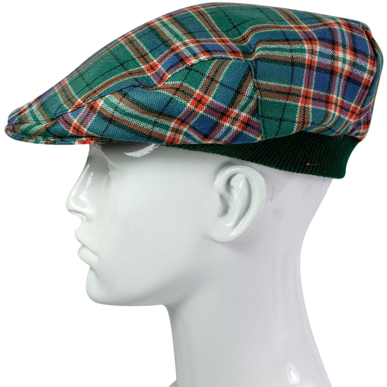 Mens Tartan Flat Cap MacFarlane Hunting Ancient Tartan Plaid Design Mens and Womens One size Elasticated Band Comfort Fit Scottish Made