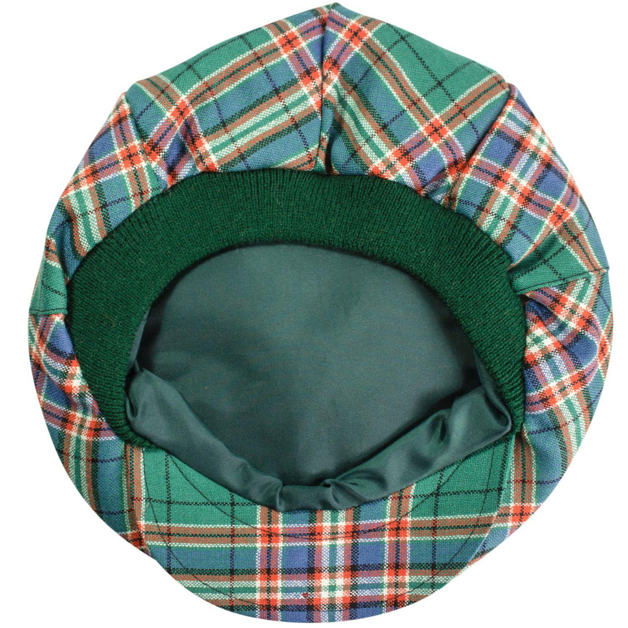 Mens Tartan Flat Cap MacFarlane Hunting Ancient Tartan Plaid Design Mens and Womens One size Elasticated Band Comfort Fit Scottish Made