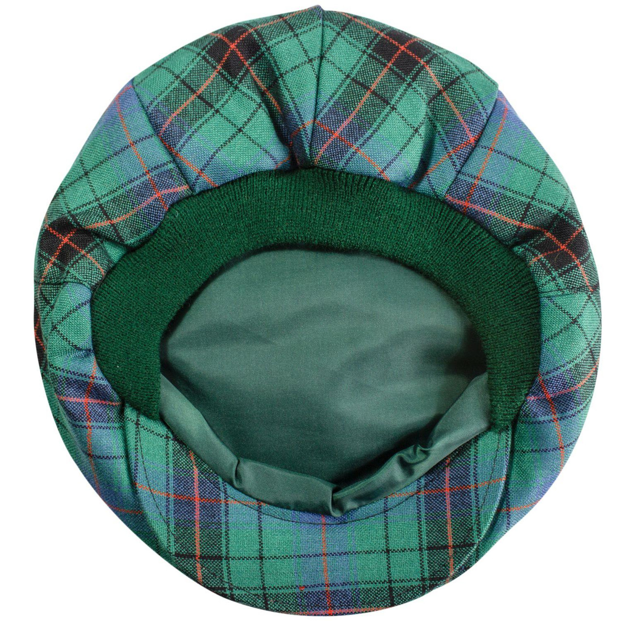 Mens Tartan Flat Cap Davidson Ancient Tartan Plaid Design Mens and Womens One size Elasticated Band Comfort Fit Scottish Made