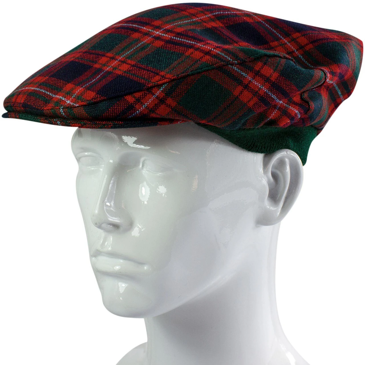 Mens Tartan Flat Cap MacIntyre Modern Tartan Plaid Design Mens and Womens One size Elasticated Band Comfort Fit Scottish Made