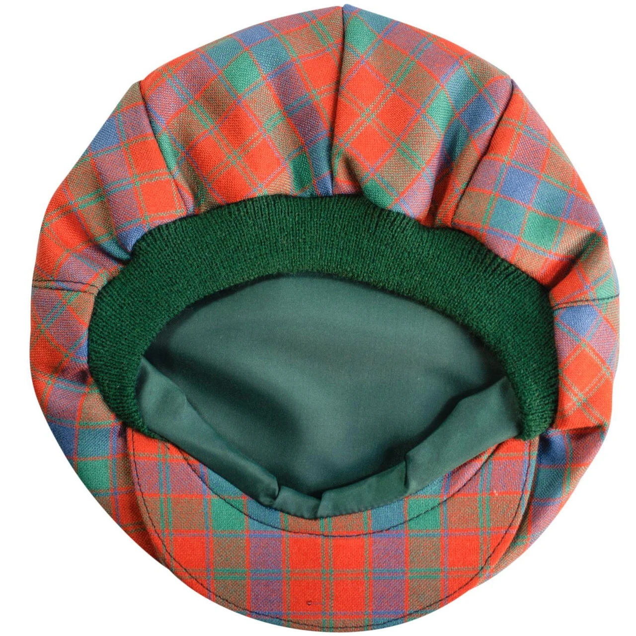 Mens Tartan Flat Cap Robertson Ancient Tartan Plaid Design Mens and Womens One size Elasticated Band Comfort Fit Scottish Made