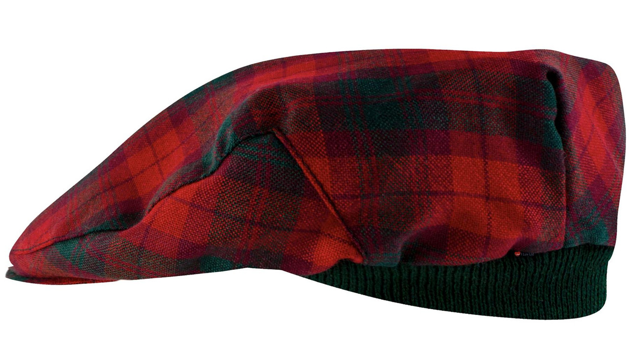 Mens Tartan Flat Cap MacNab Modern Tartan Plaid Design Mens and Womens One size Elasticated Band Comfort Fit Scottish Made