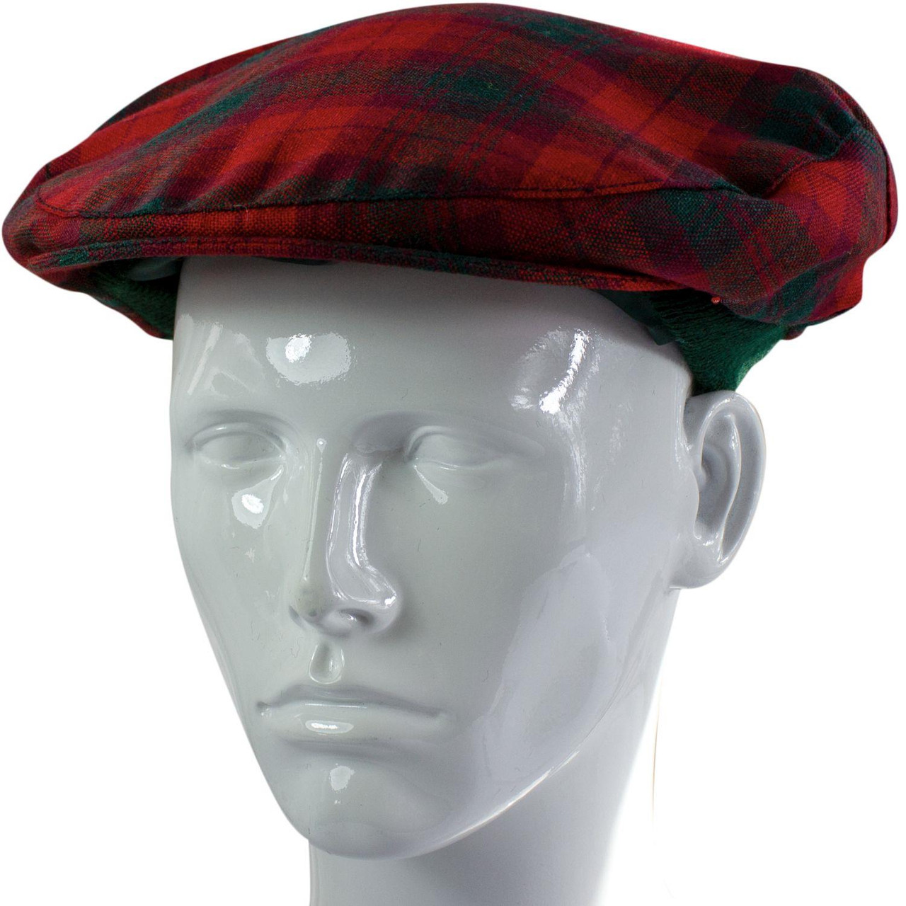 Mens Tartan Flat Cap MacNab Modern Tartan Plaid Design Mens and Womens One size Elasticated Band Comfort Fit Scottish Made