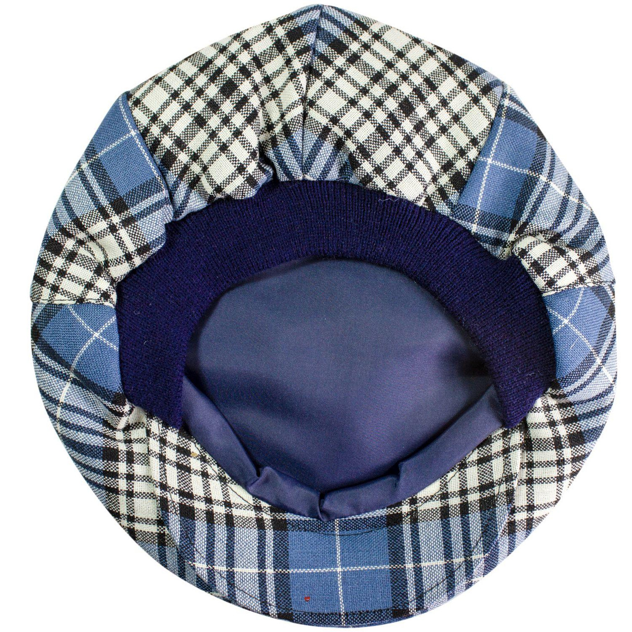 Mens Tartan Flat Cap Napier Modern Tartan Plaid Design Mens and Womens One size Elasticated Band Comfort Fit Scottish Made