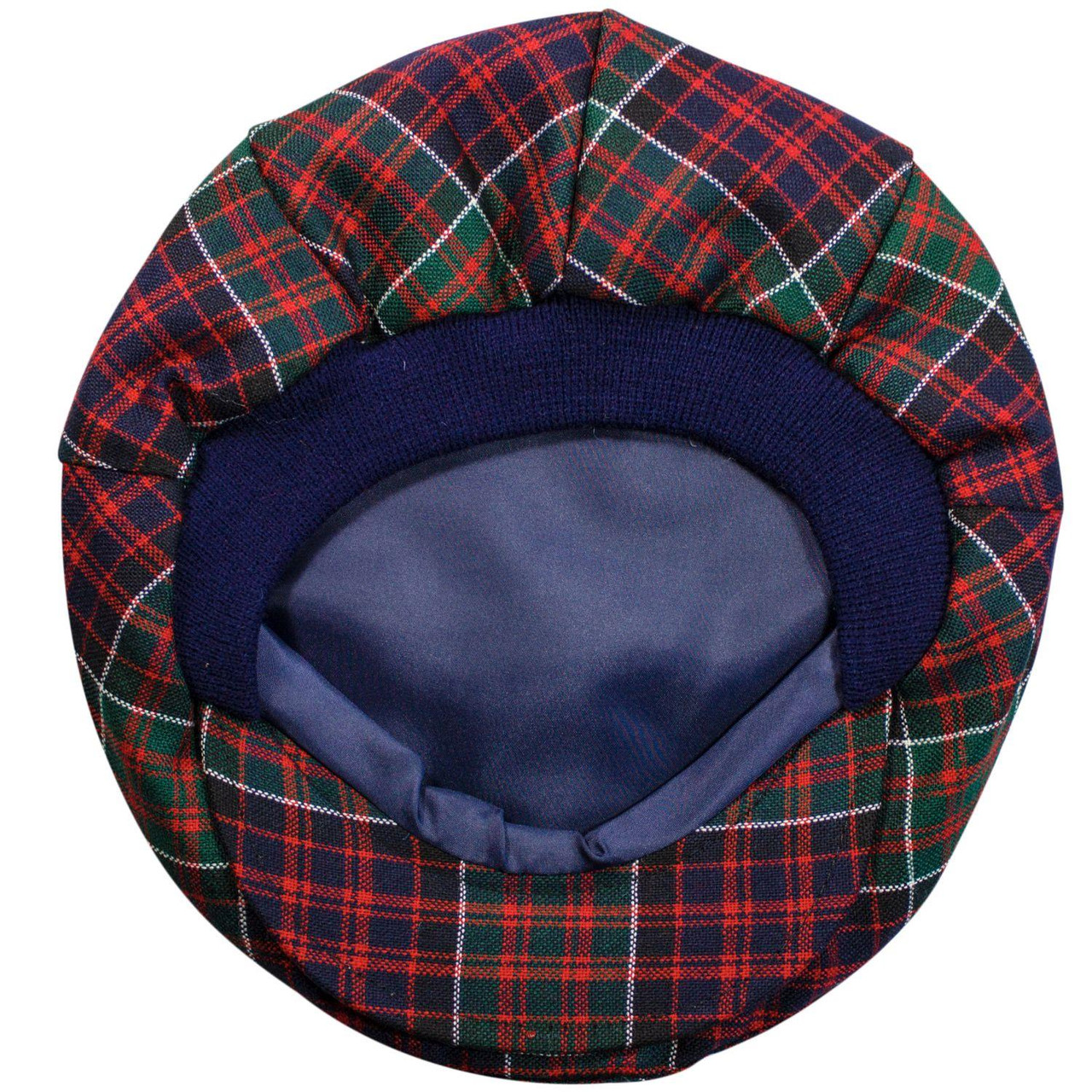 Mens Tartan Flat Cap MacDonald of Clanranald Modern Tartan Plaid Design Mens and Womens One size Elasticated Band Comfort Fit Scottish Made