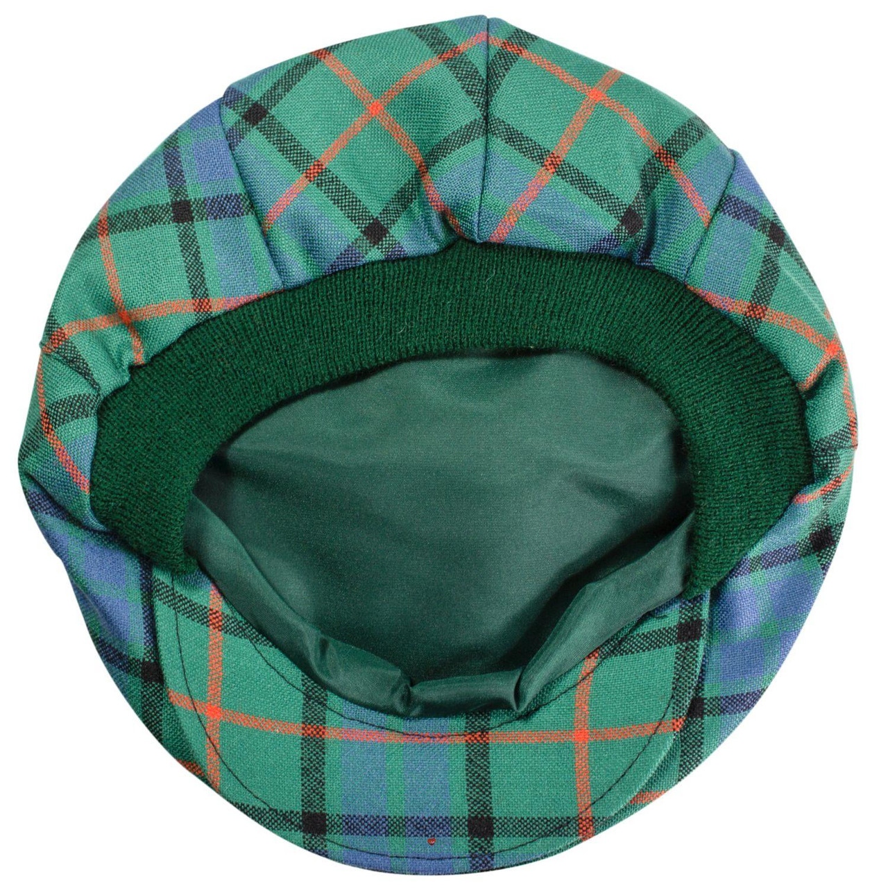 Mens Tartan Flat Cap Lauder Ancient Tartan Plaid Design Mens and Womens One size Elasticated Band Comfort Fit Scottish Made